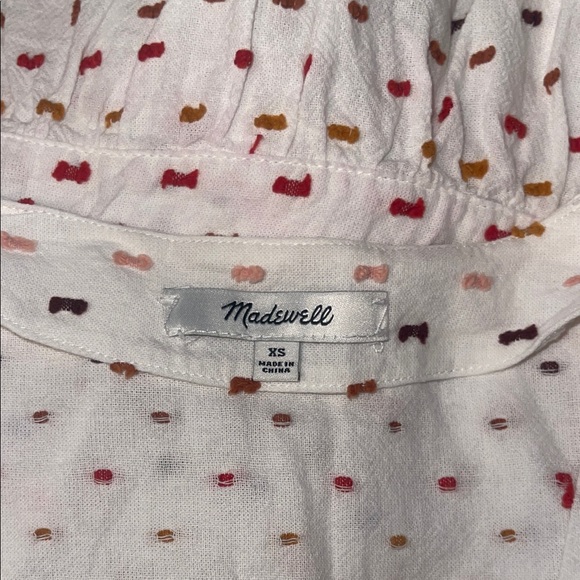 Madewell White Multicolor Wrap Blouse - Picture 4 of 4